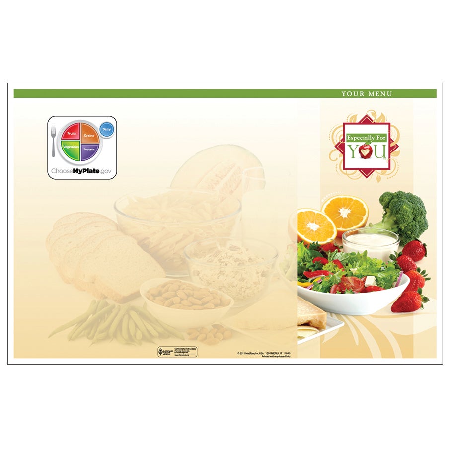 Menu Jackets, 11 x 17 Inch, Blank, Especially-for-You,1 - 250 COUNT