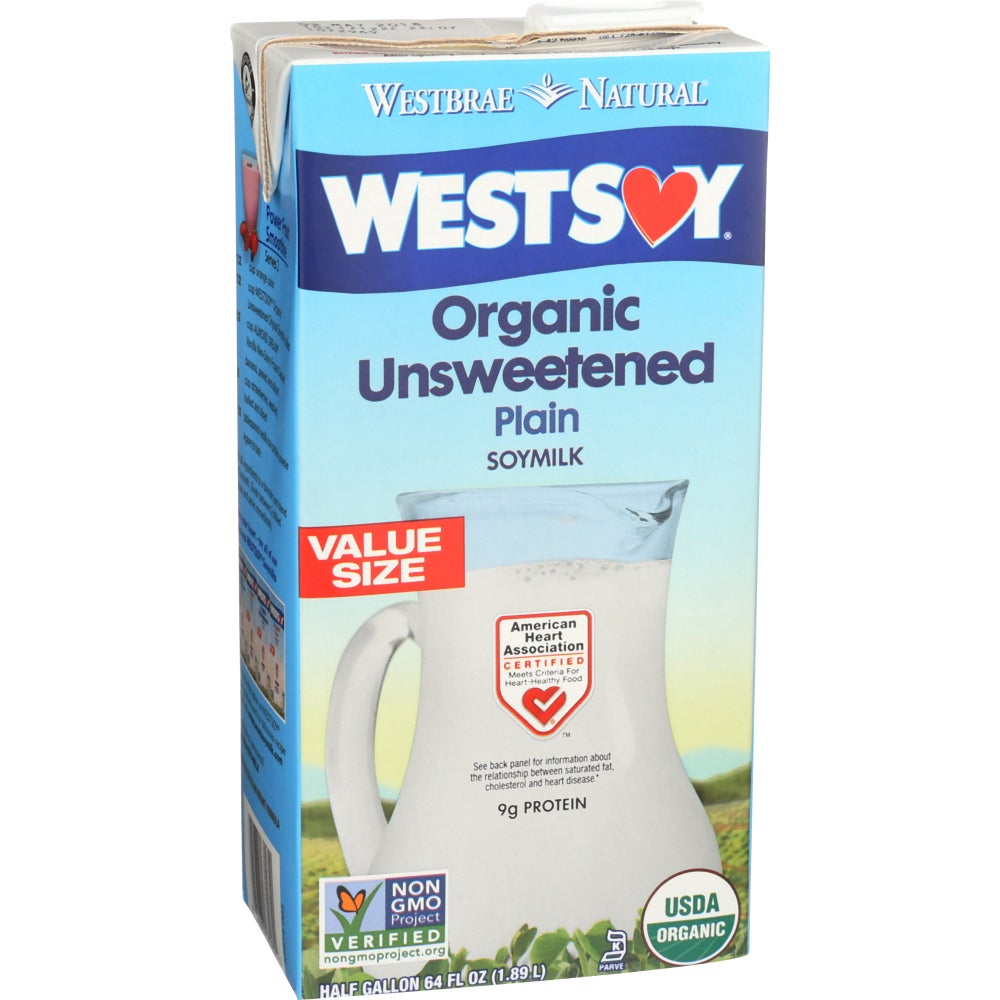Milk, Soy, Original, Unsweetened,8 - 0.5 GALLON
