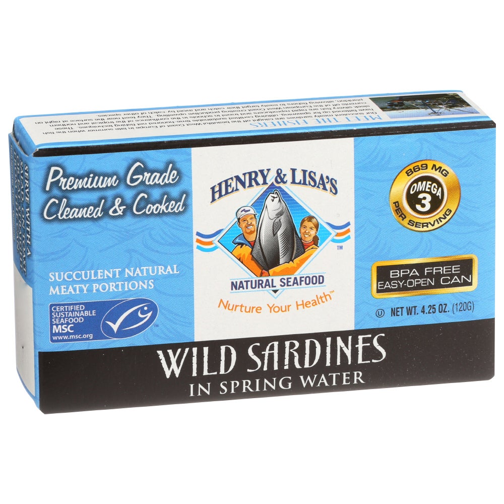 Sardines, Wild, in Spring Water,12 - 4.25 OUNCE