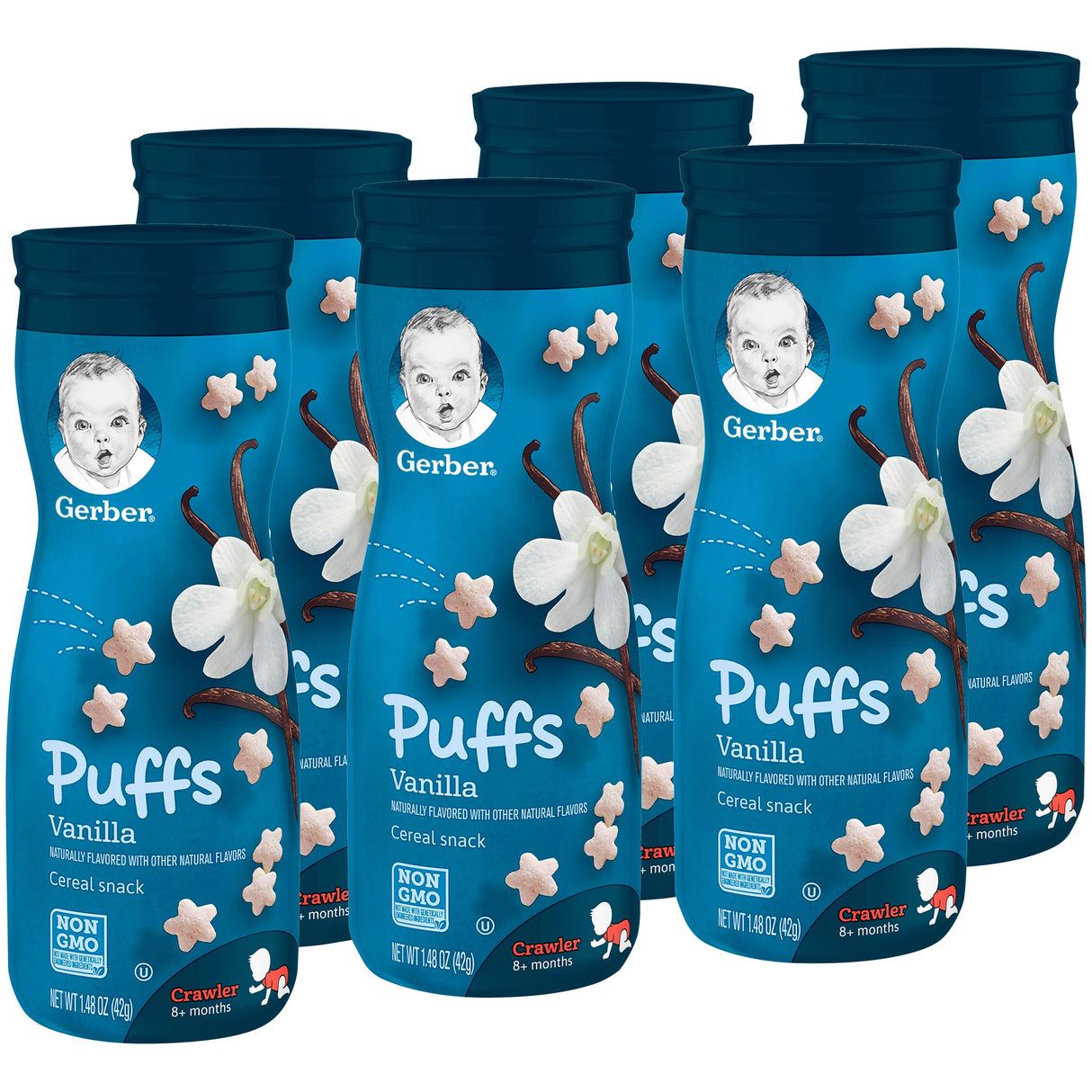 Cereal Snacks, Vanilla, Puffs, 1.5 Ounce,6 - 1 COUNT