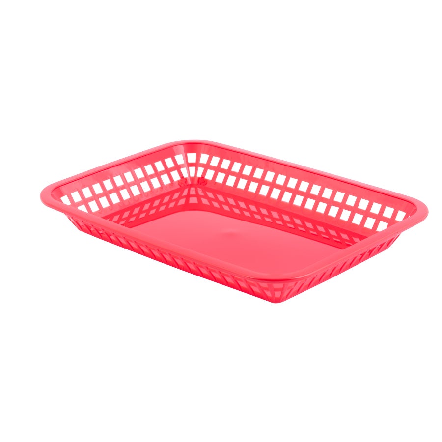 Baskets, Grande Serving, 11.75 x 8.5 Inch, Rectangle, Red, Polypropylene,36 - 1 EACH
