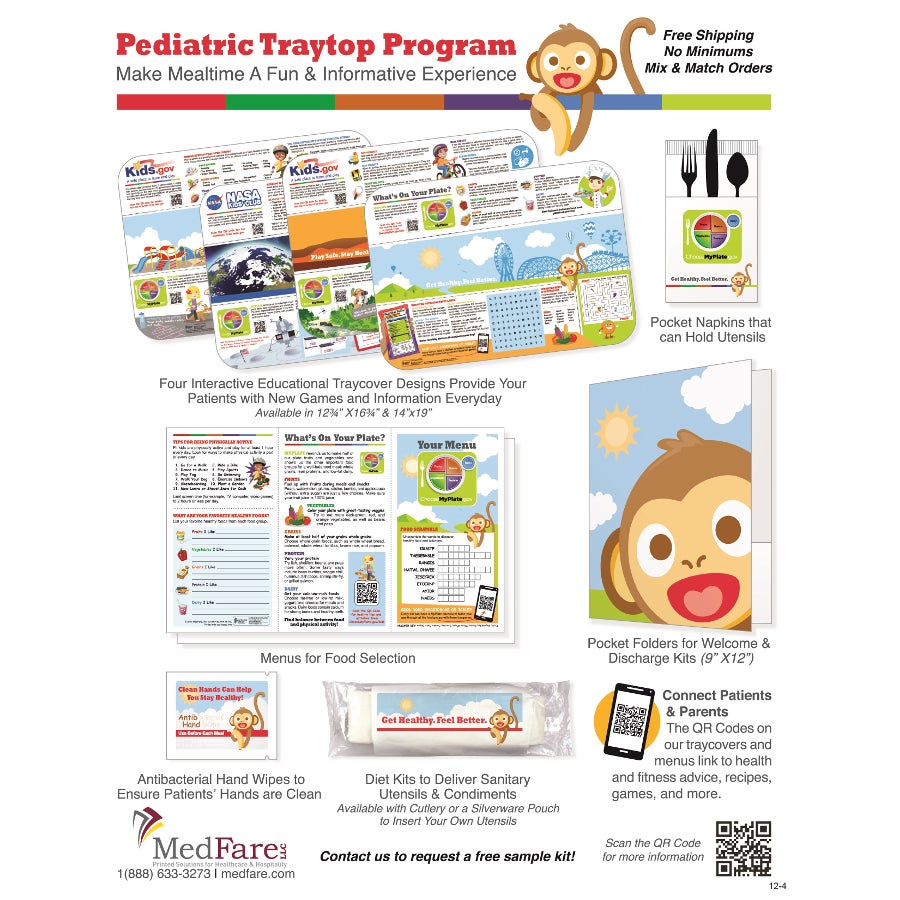 Menus, Pediatric, Kids Fare, Interactive,1 - 500 COUNT