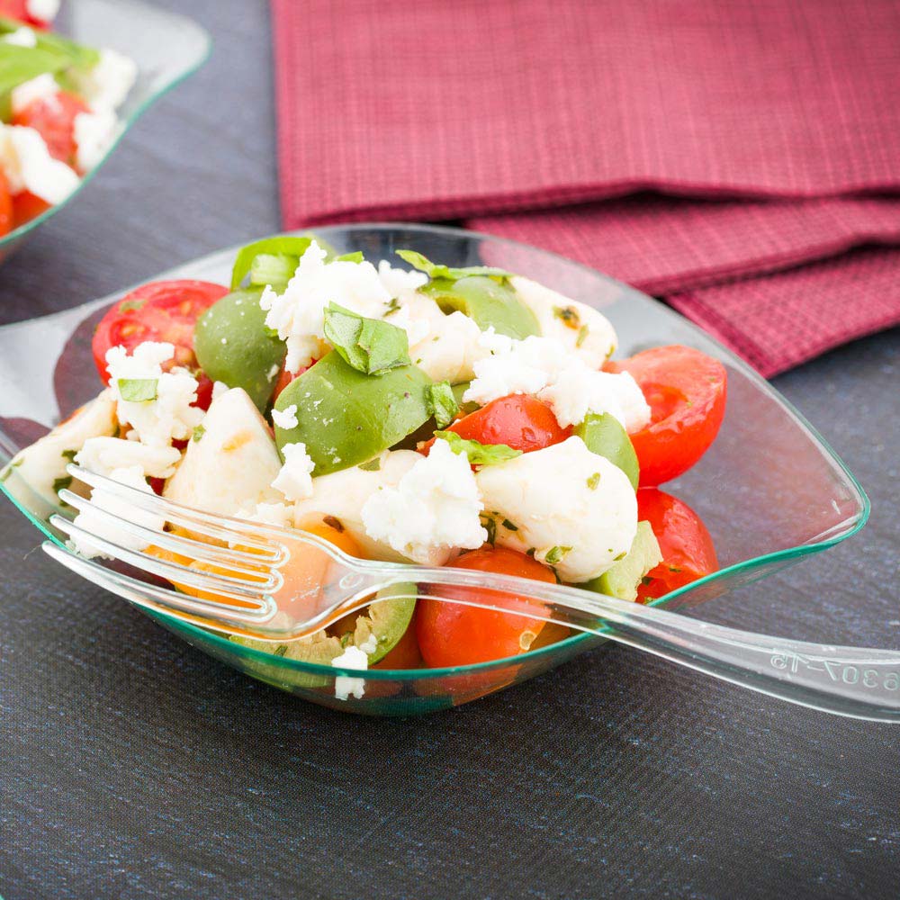 Plates, Appetizer, 3.5 Inch, Plastic, Sea Green Comma Design, Curved, Heavyweight, 3.5 Linear Inch,1 - 100 COUNT