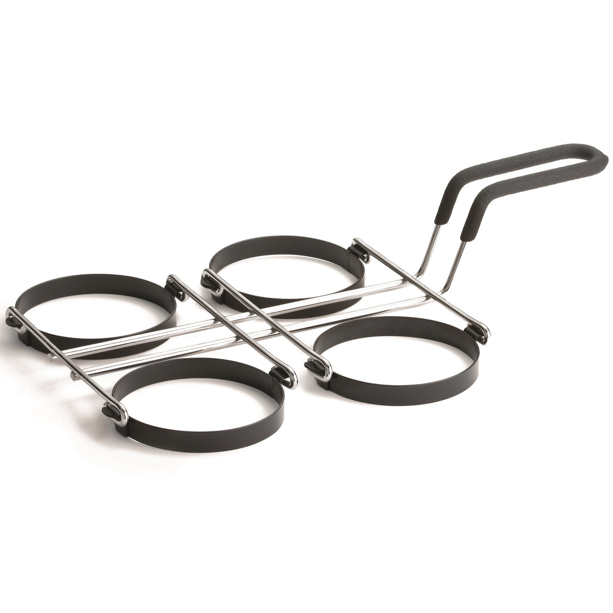 Rings, Egg, 4-Egg, Nonstick, Chrome Plated Metal, with Cool-Touch Wire Handle,1 - 1 EACH