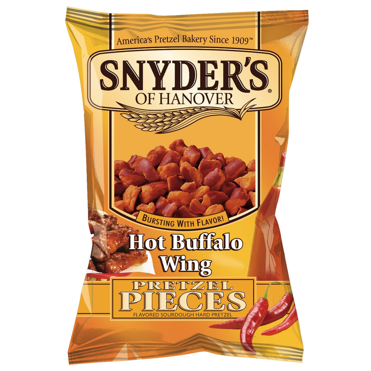 Pretzel, Hot Buffalo Wing, Pieces,6 - 8 OUNCE
