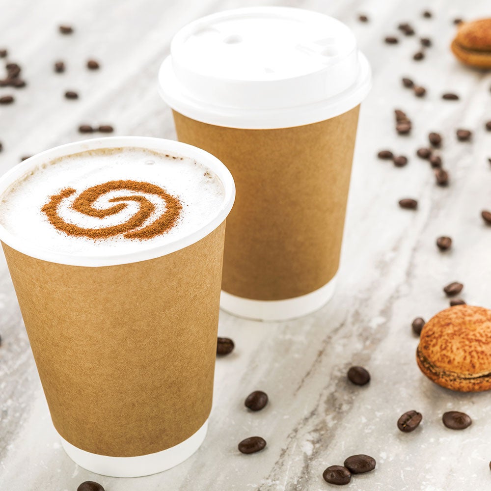 Cups, Hot Coffee, 12 Ounce, Paper, Kraft, Double Wall, 12 Ounce,1 - 500 COUNT