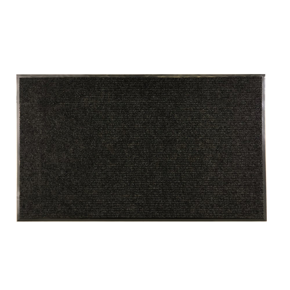 Floor Mat, Carpet, Comfy Feet, Black, 60 x 36 Inch, Ribbed, Polypropylene,1 - 1 EACH