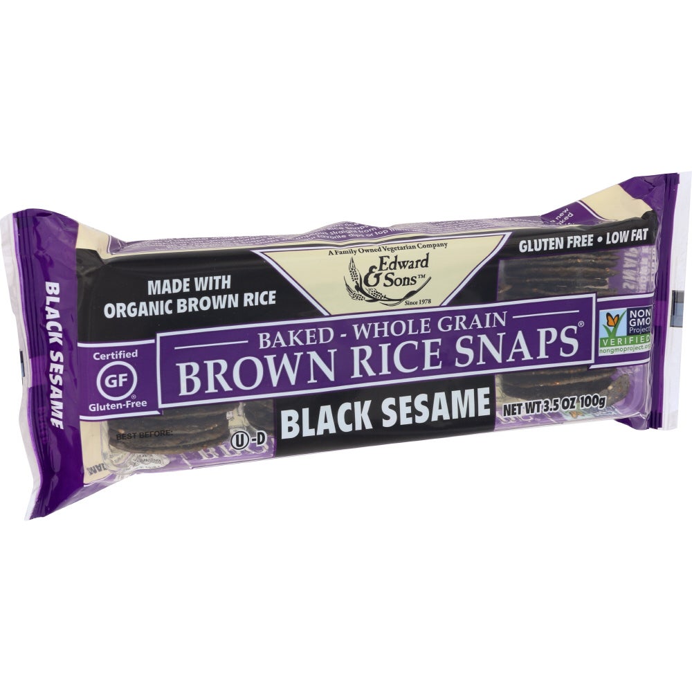 Snacks, Brown Rice Snaps, Sesame,12 - 3.5 OUNCE