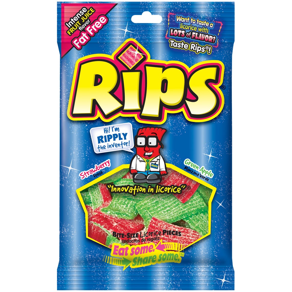 Candy, Licorice, Bite-Sized, Strawberry Green Apple, Peg Bag,12 - 4 OUNCE