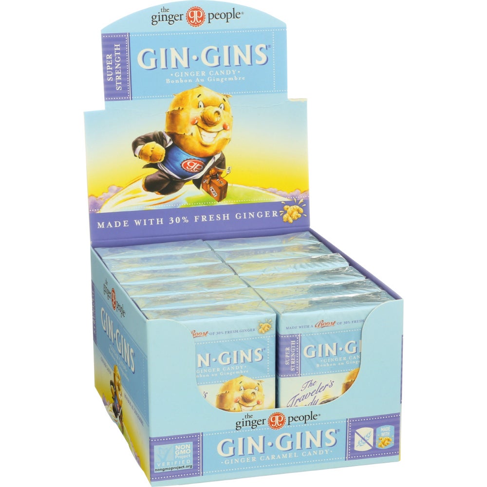 Candy, Ginger, Gin Gins, Super Strength, 1.1 Ounce,2 - 12 COUNT