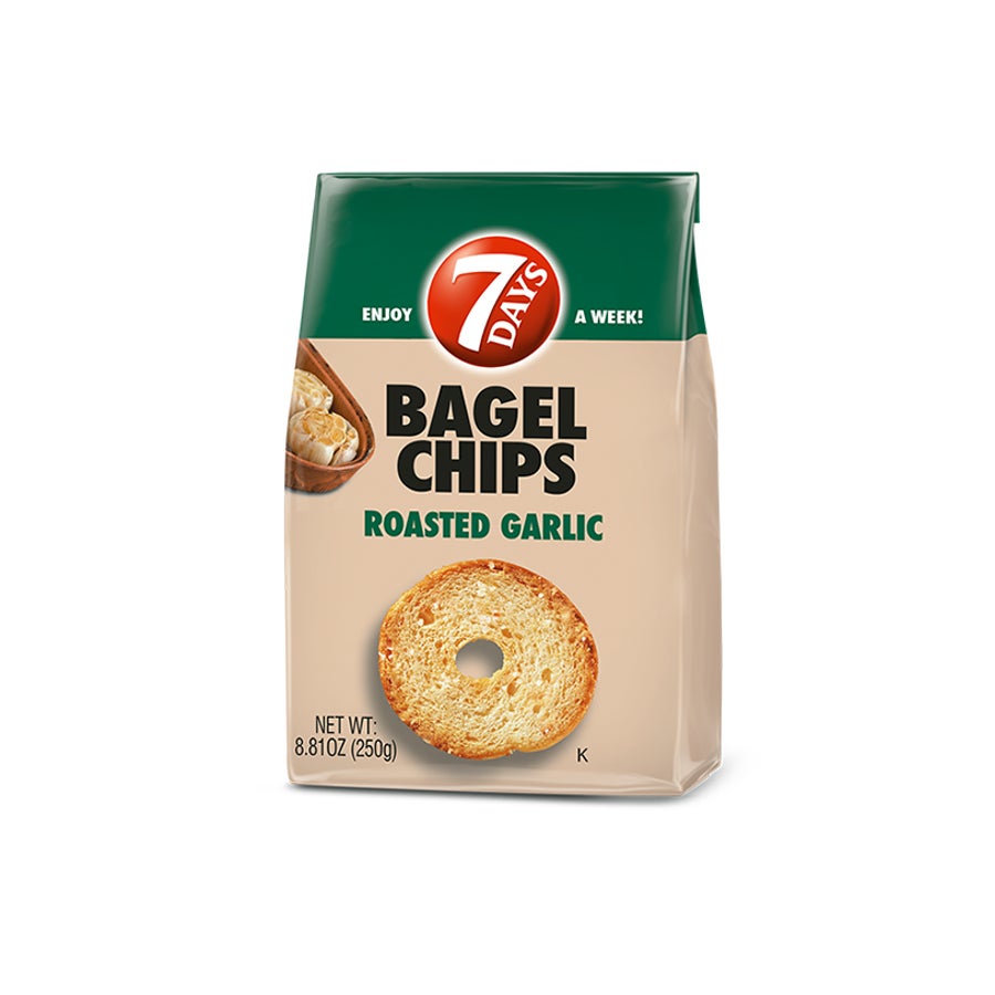 Chips, Bagel, Roasted Garlic, Shelf-Stable,12 - 3.17 OUNCE