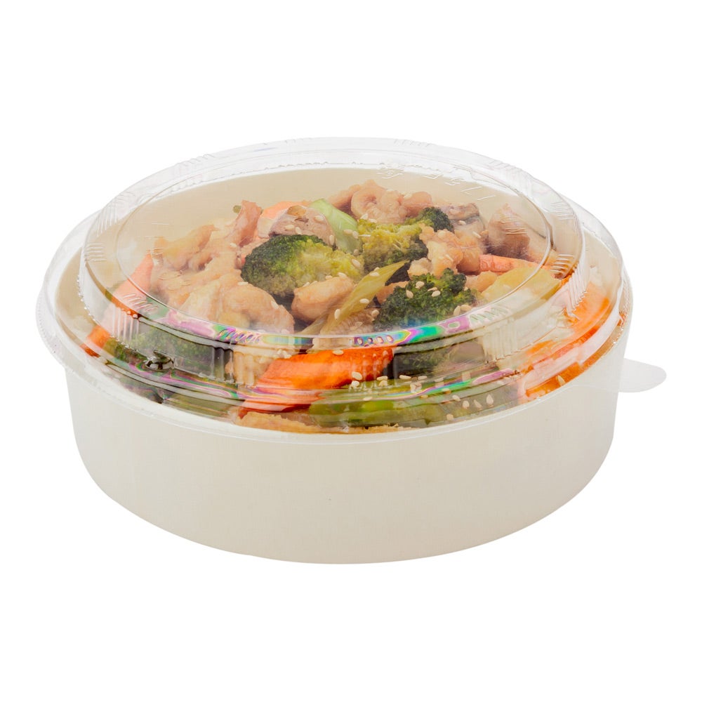 Lids, Plastic, Clear, for Taipei Large Round Poplar Containers,1 - 100 COUNT