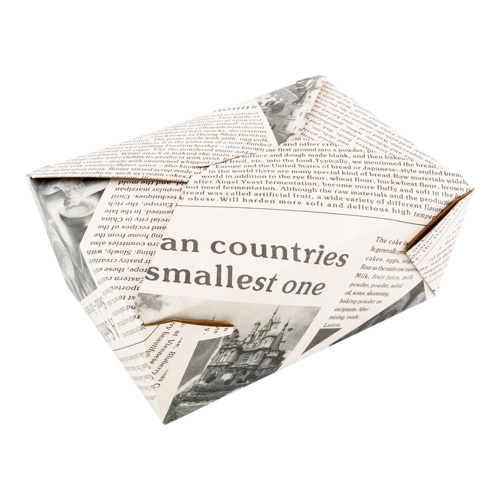 Boxes, Take-Out, 98 Ounces #4, Paper, News Print, Rectangle, 98 Ounce,1 - 200 COUNT