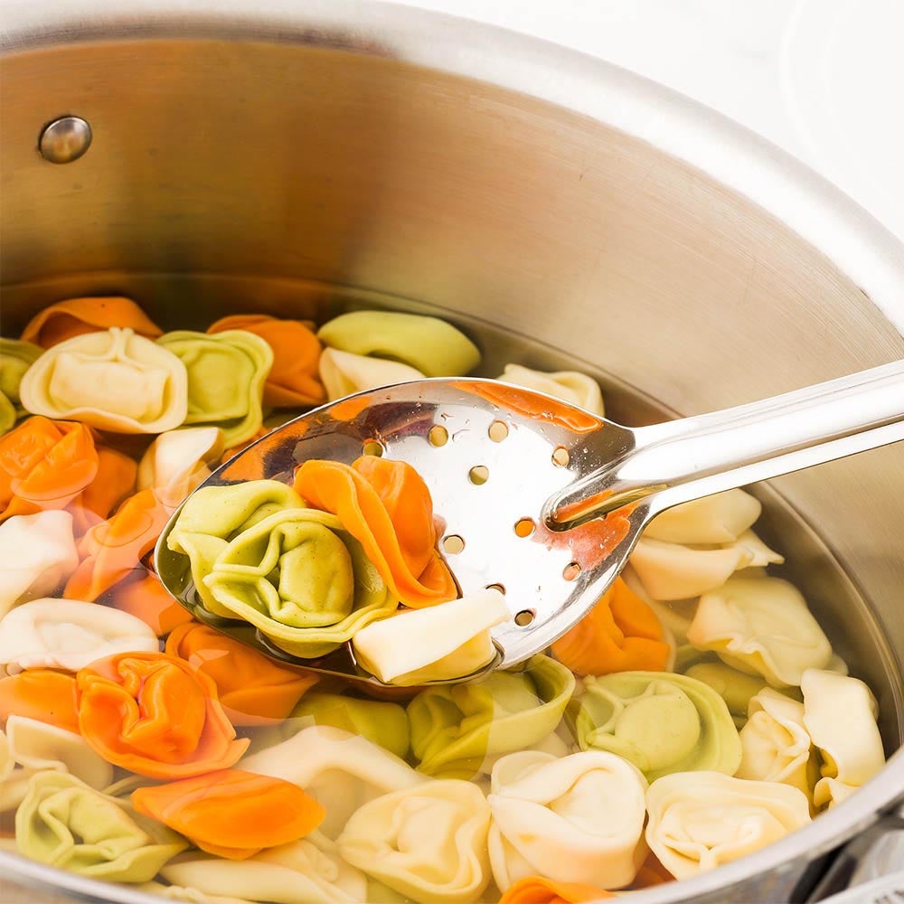 Spoon, Serving, Perforated, 15 Inch, Stainless Steel, with Black Plastic Handle, 15 Linear Inch,1 - 1 EACH