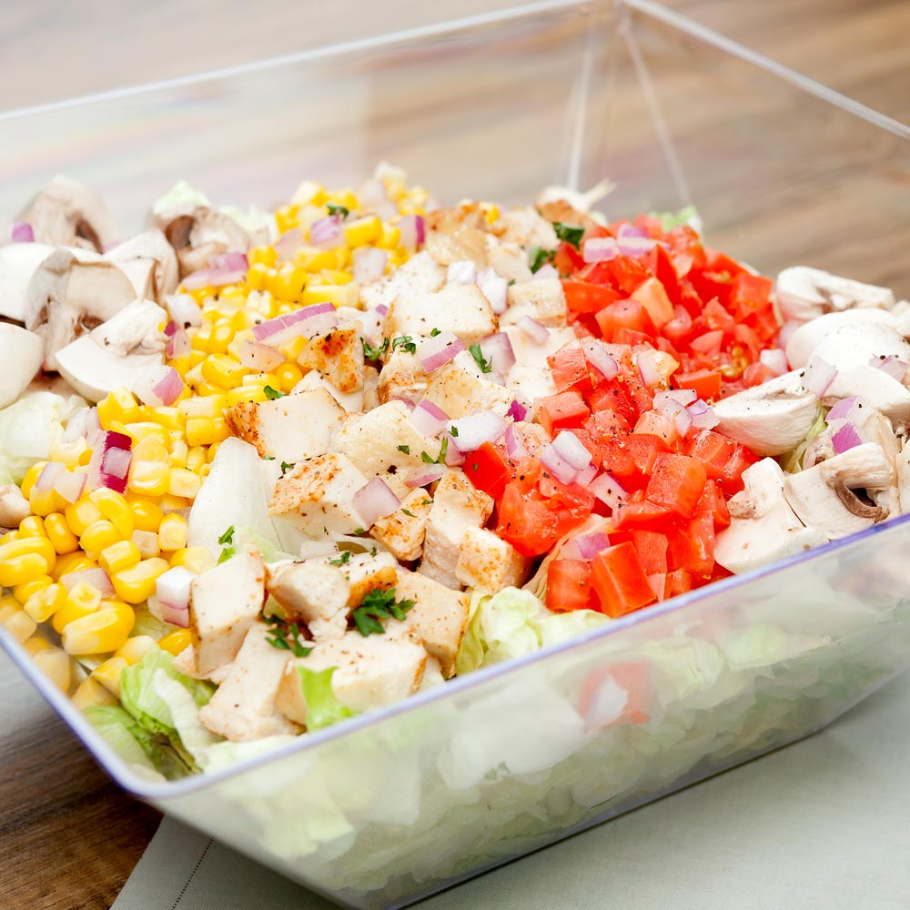 Bowls, Serving, Large 11 Inch, Plastic, Clear, Square, Heavyweight, 11 Linear Inch,1 - 25 COUNT