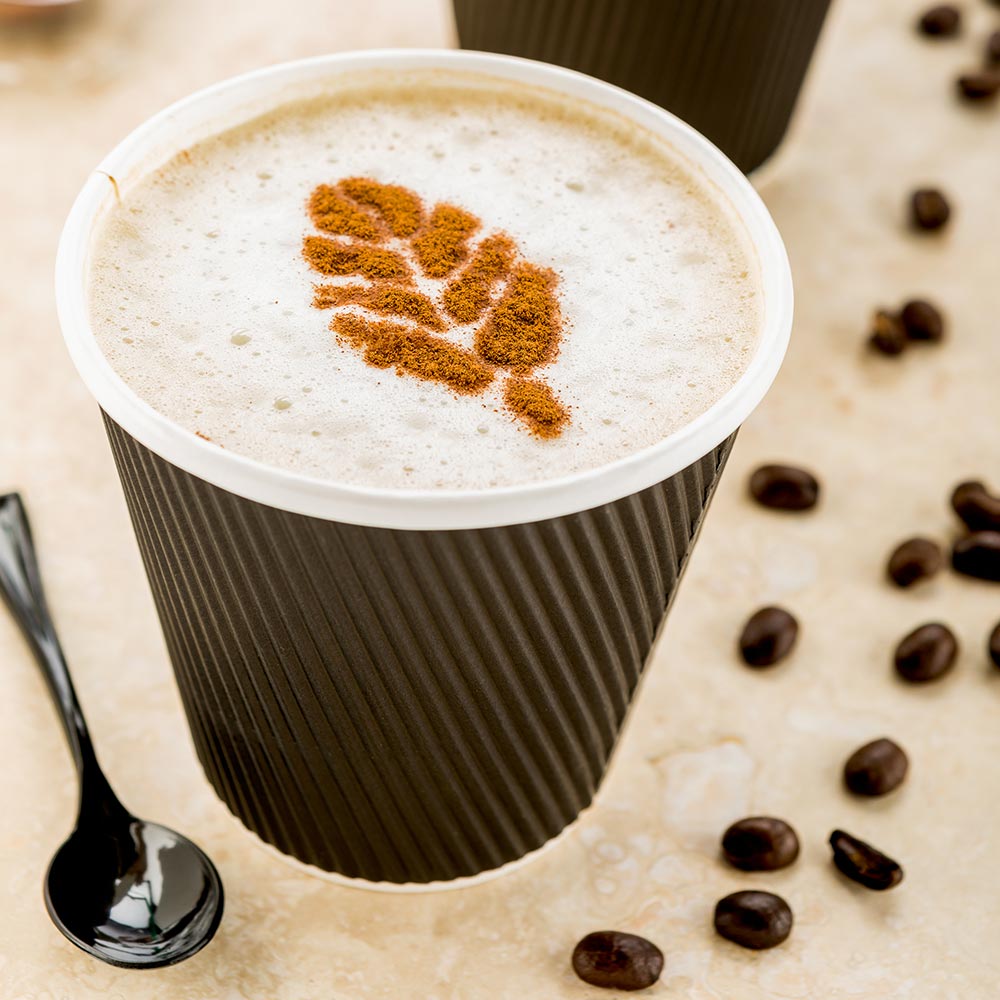 Cups, Hot, 8 Ounce, Paper, Black, Ripple Wall, 8 Ounce,1 - 500 COUNT