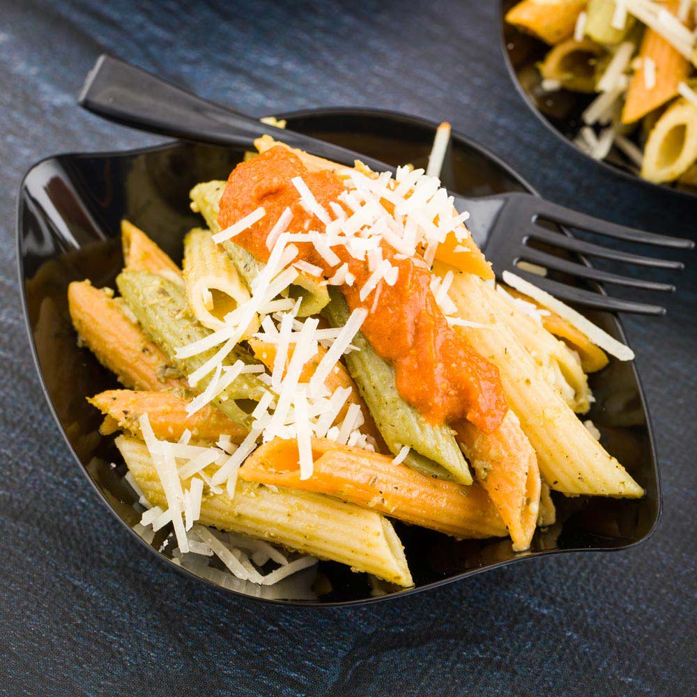 Plates, Appetizer, 3.5 Inch, Plastic, Black Comma Design, Curved, Heavyweight, 3.5 Linear Inch,1 - 100 COUNT