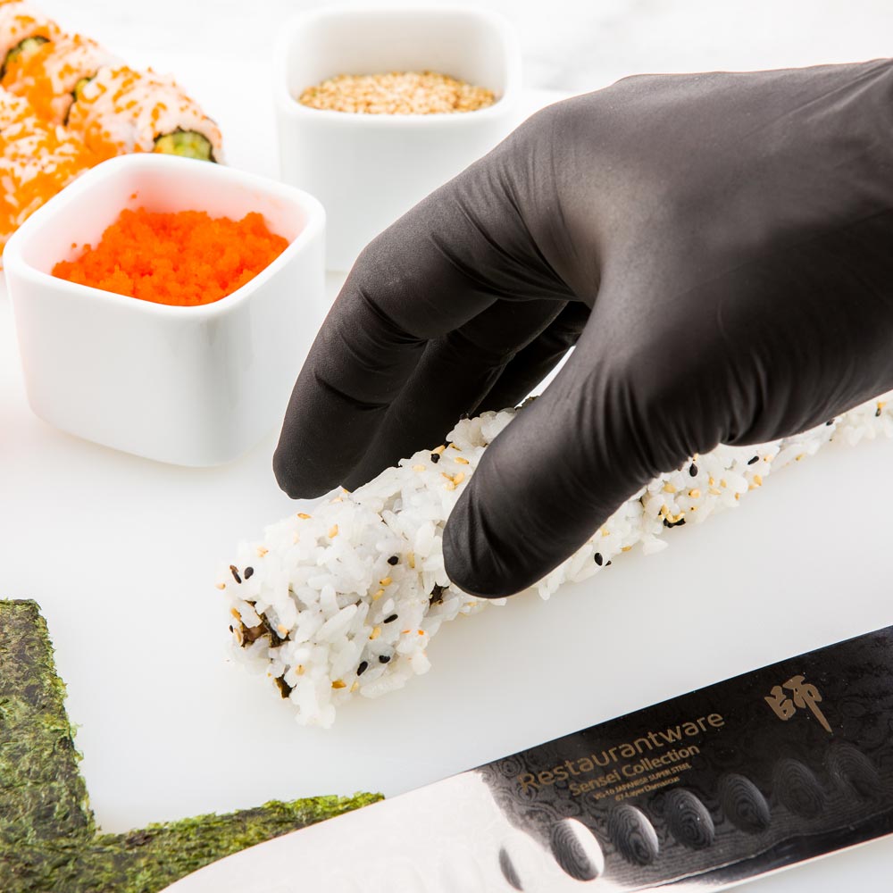 Gloves, Nitrile, Medium, Powder-Free, Black,1 - 100 COUNT