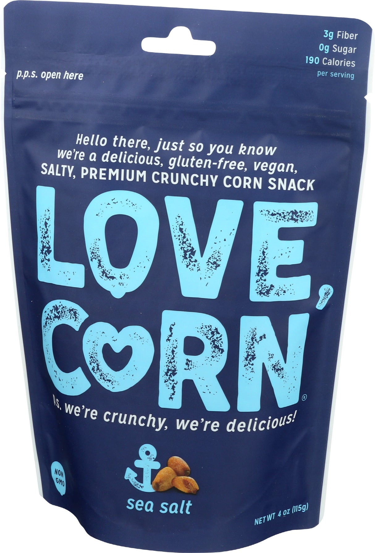 Snacks, Crunchy Corn, Sea Salt,12 - 4 OUNCE