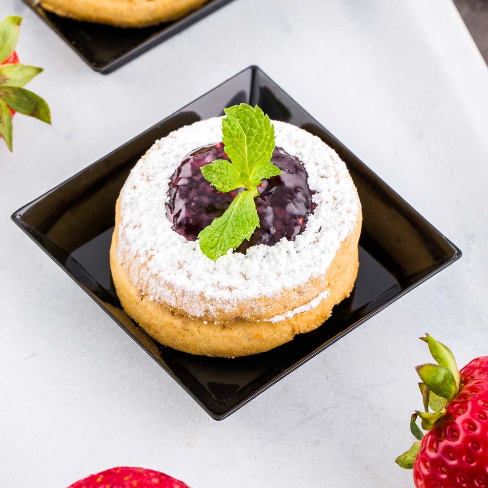 Plates, Appetizer, 2.5 Inch, Plastic, Black Modern Design, Square, Heavyweight, 2.5 Linear Inch,1 - 100 COUNT