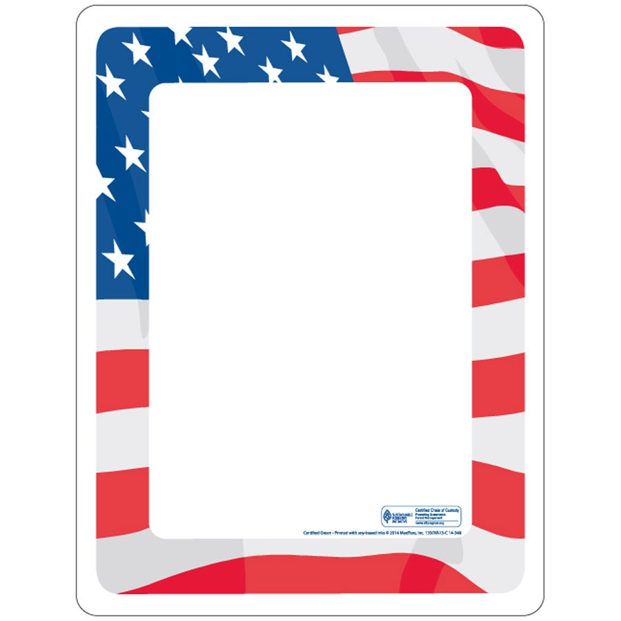 Tray Covers, Cold Side, 8.81 x 11.5 Inch, Paper, Flag, fits Convect-Rite III Trays,1 - 2000 COUNT