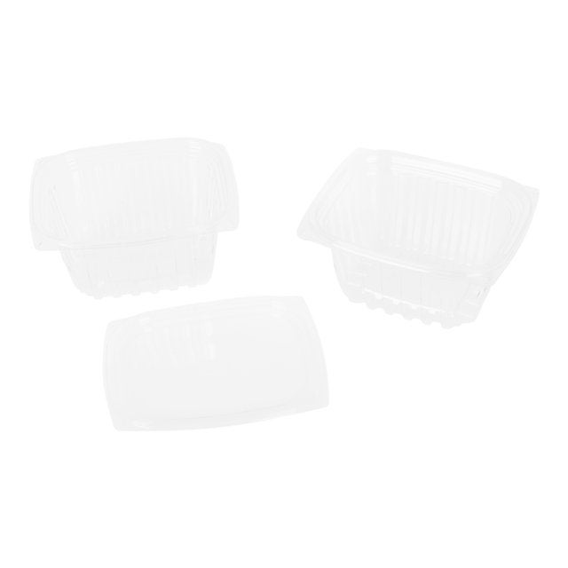 Containers, Deli, 16 Ounce, Plastic, Clear, Rectangle, with Lid, 16 Ounce,1 - 300 COUNT