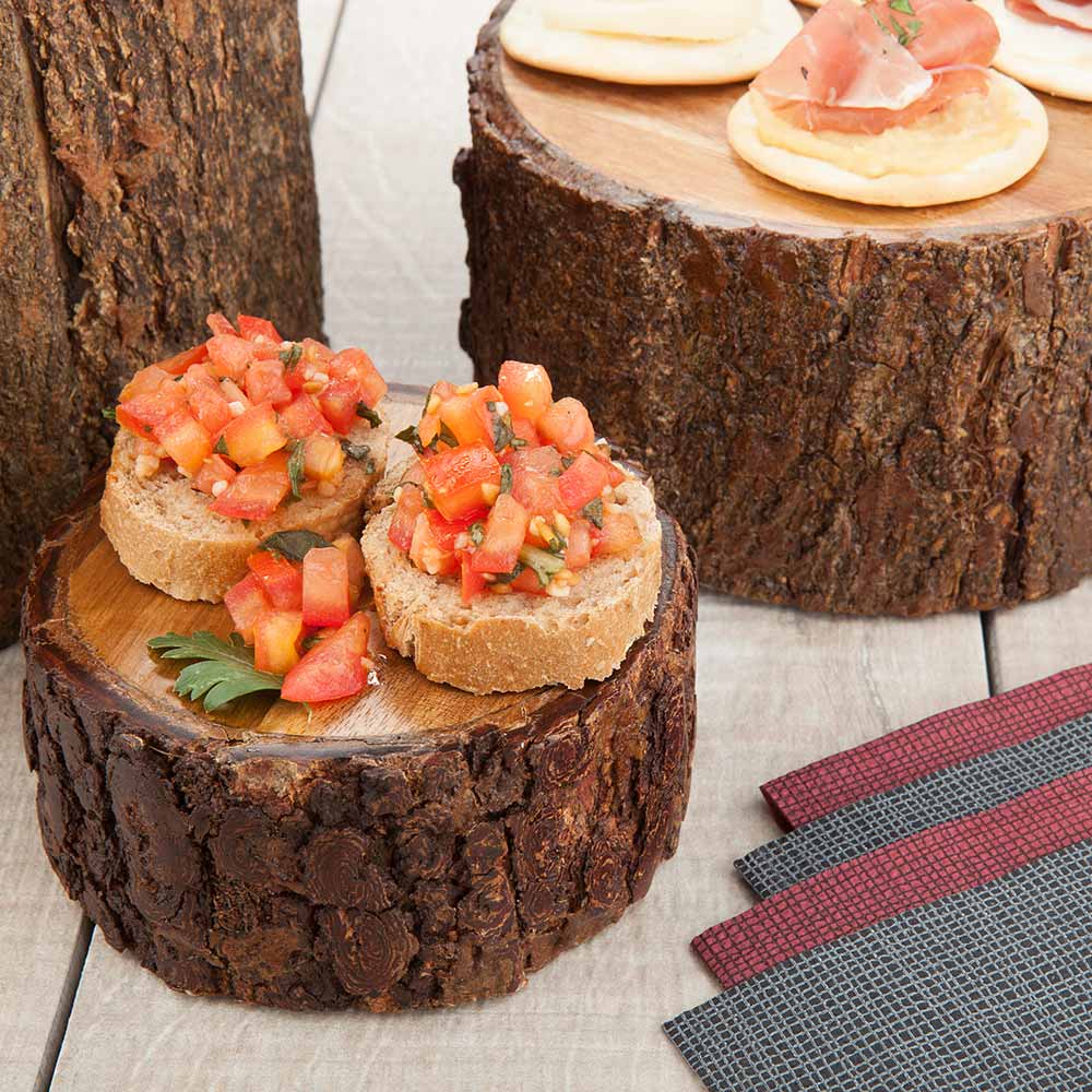 Riser, 4 x 2 Inch, Round, Acacia Wood, with Bark,1 - 1 EACH