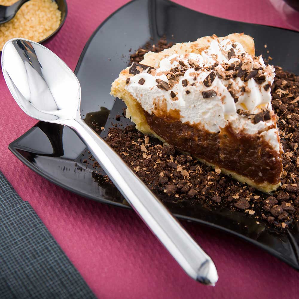 Spoons, Moderna, Plastic, Silver, 7.3 Linear Inch,1 - 250 COUNT