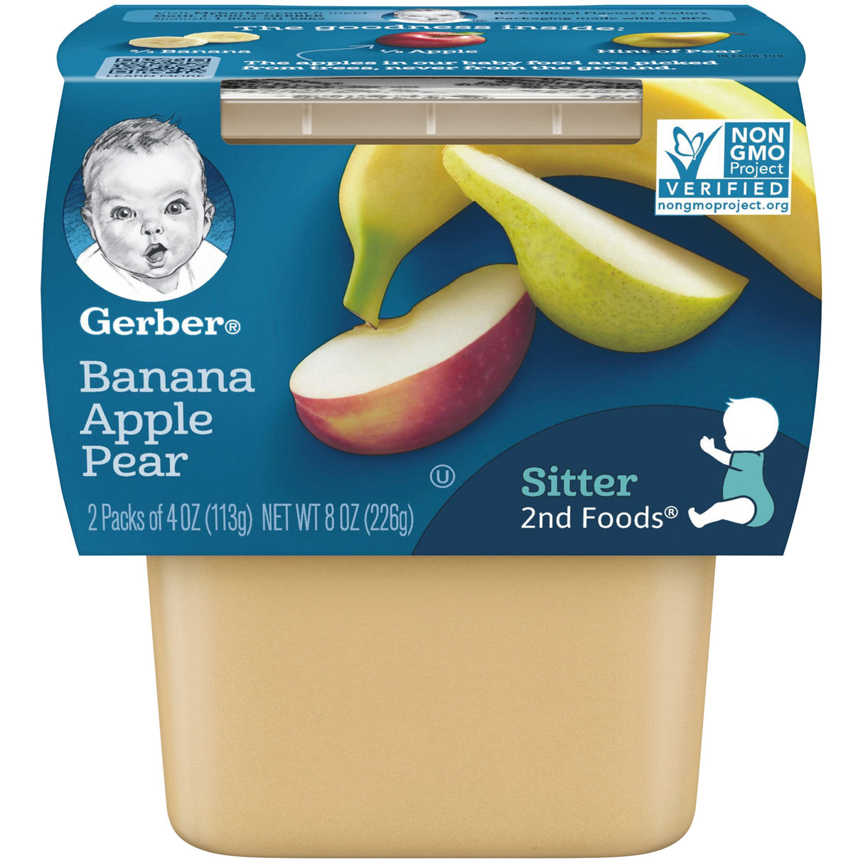Baby Food, Banana/Apple/Pear, 2nd Foods, 4 Ounce,8 - 2 COUNT