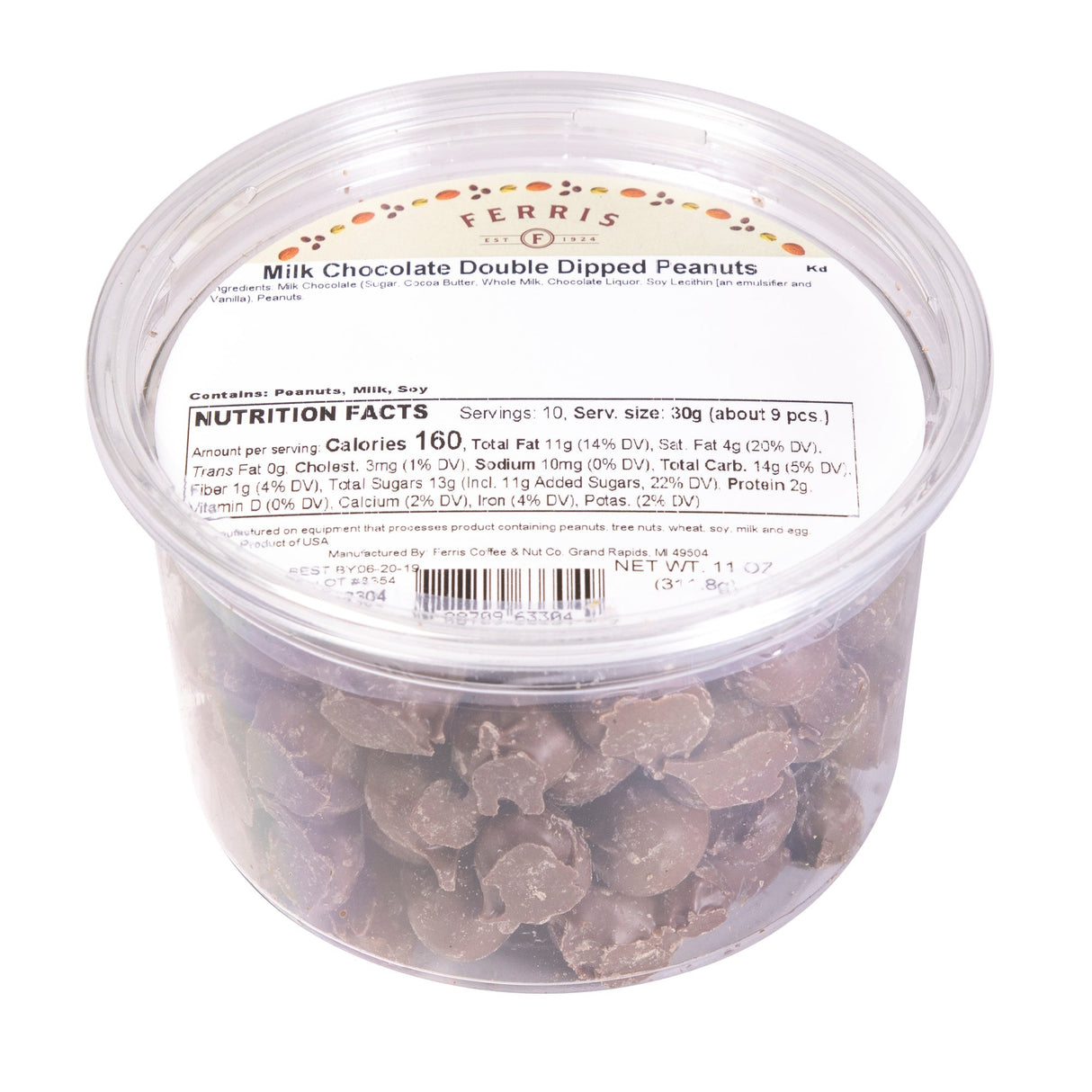 Peanuts, Double Dipped, Chocolate, in Deli Cup,12 - 11 OUNCE