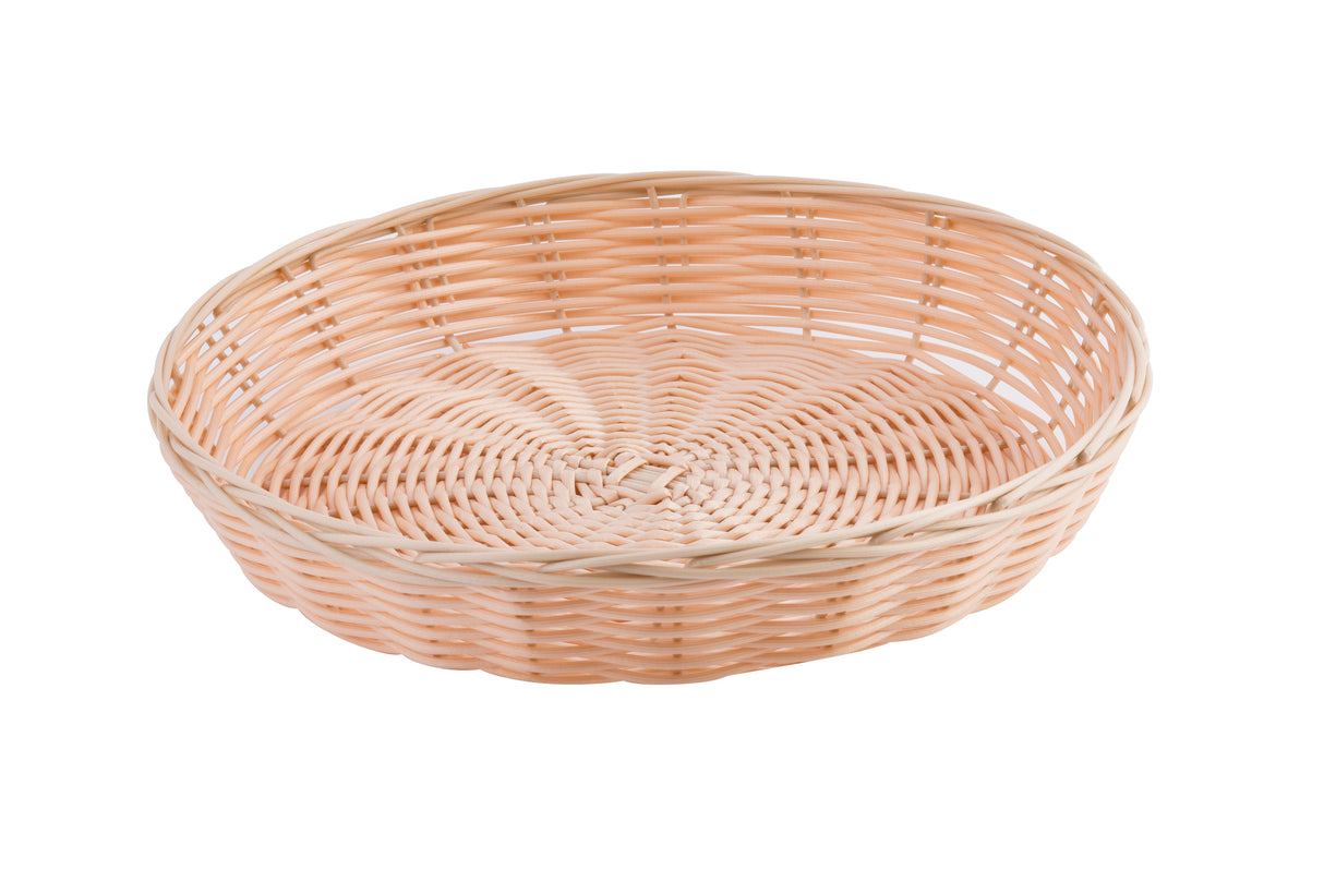 Baskets, Serving, 10 x 1.25 Inch, Round, Natural, Polypropylene,12 - 1 EACH