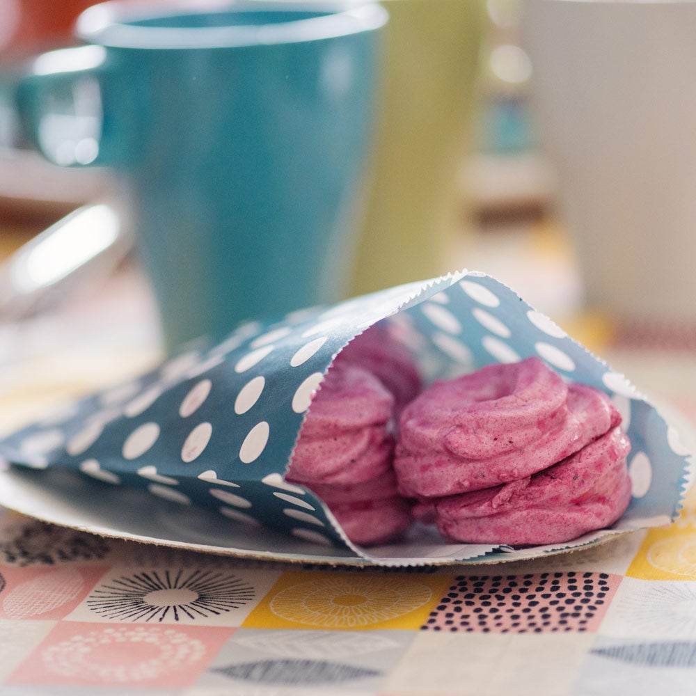 Bags, Food, Paper, Navy Blue Polka Dots,1 - 100 COUNT