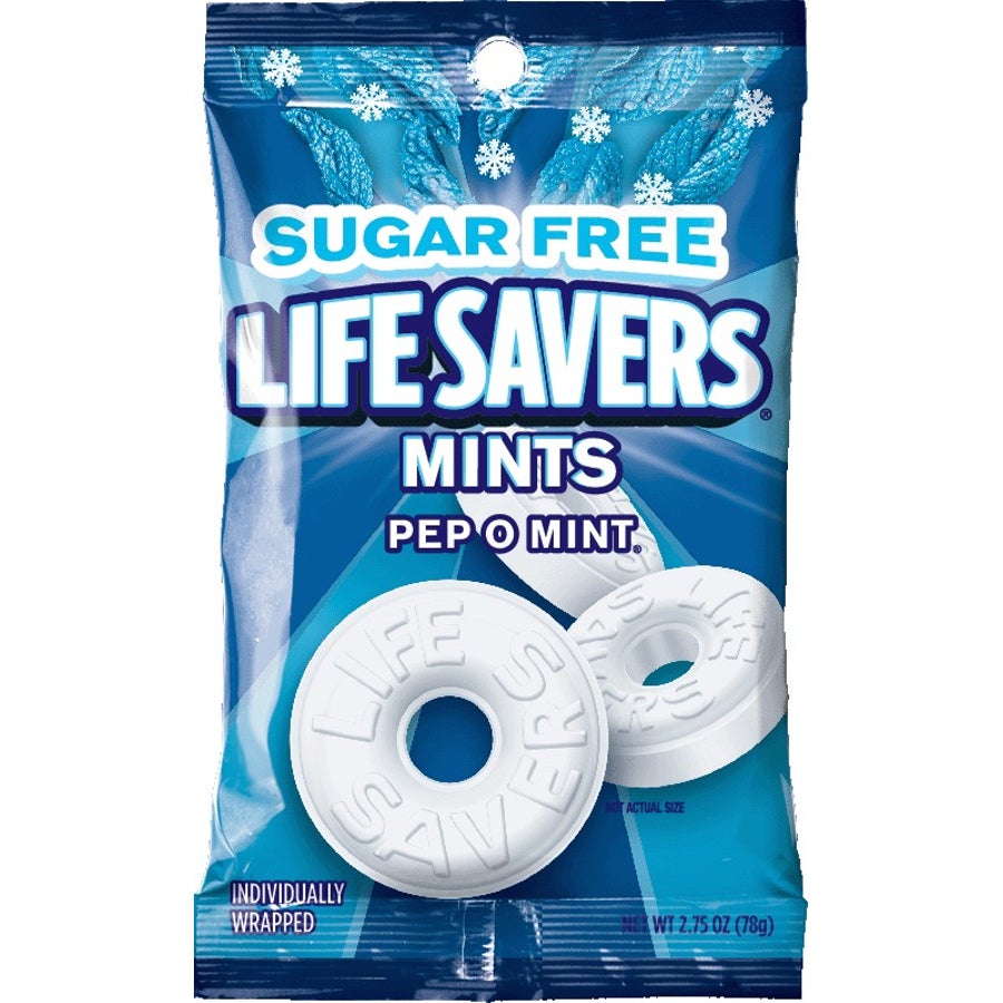 Mints, Peppermint, Sugar-Free, Individually Wrapped,12 - 2.75 OUNCE