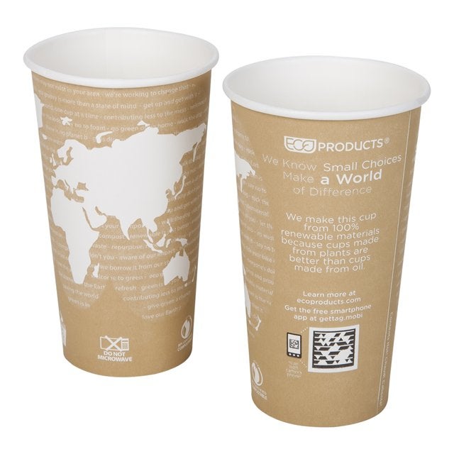Cups, Hot, 20 Ounce, Paper, Mixed colors, Compostable, 20 Ounce,20 - 50 COUNT