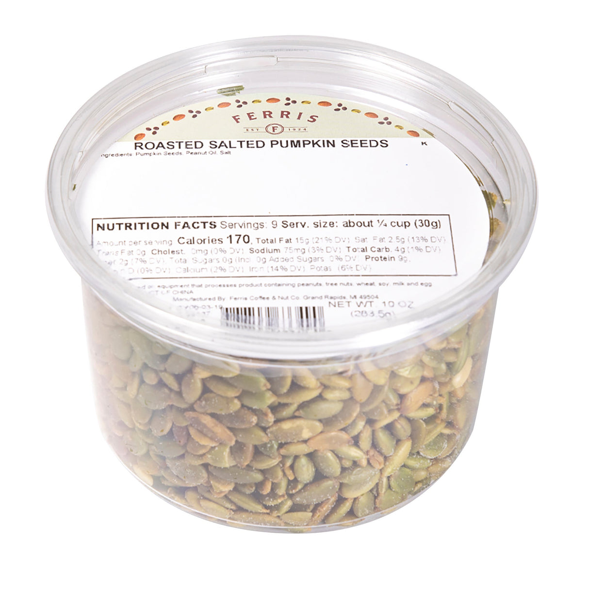 Pumpkin Seeds, Roasted & Salted,12 - 10 OUNCE