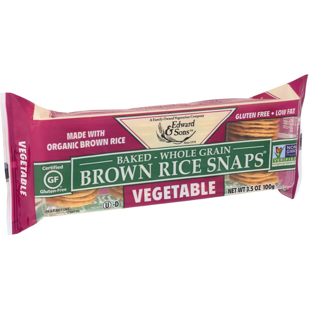 Snacks, Brown Rice Snaps,12 - 3.5 OUNCE