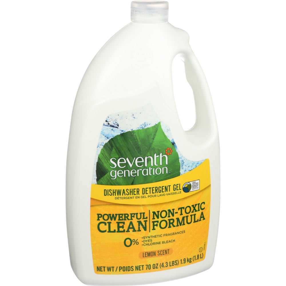 Detergent, Dishwasher, Lemon, Gel,6 - 70 OUNCE