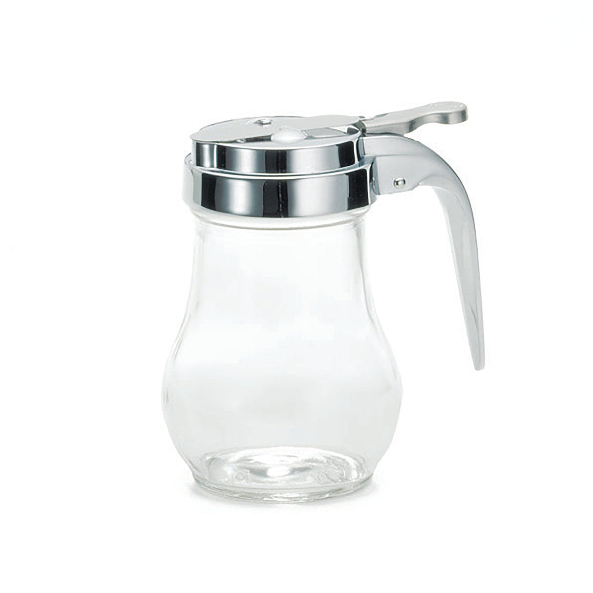 Servers, Syrup, 6 Ounce, Teardrop, Glass with Chrome Plated Metal Tops, 6 Ounce,12 - 1 EACH