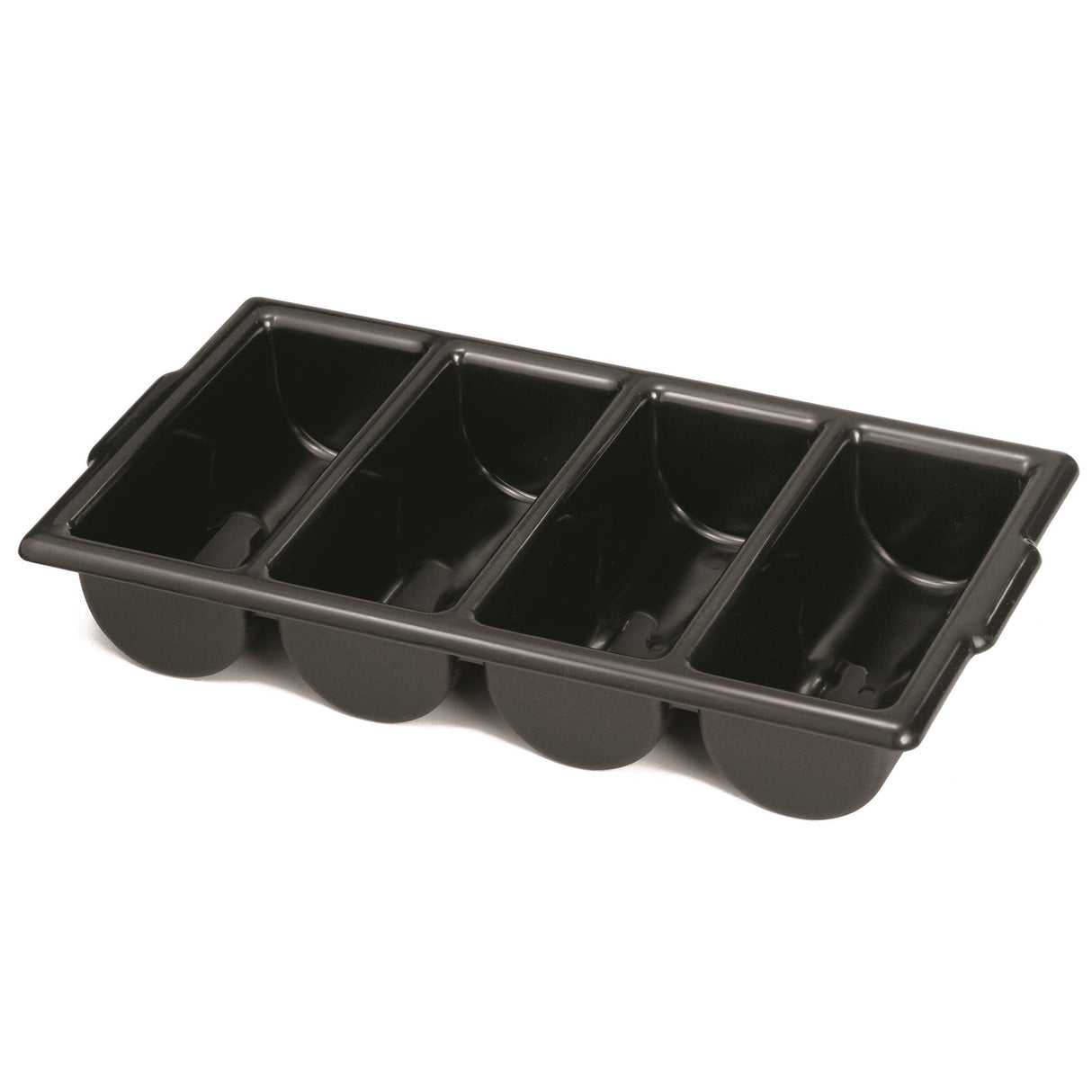 Bins, Flatware Cutlery, 4-Compartment, Black,12 - 1 EACH