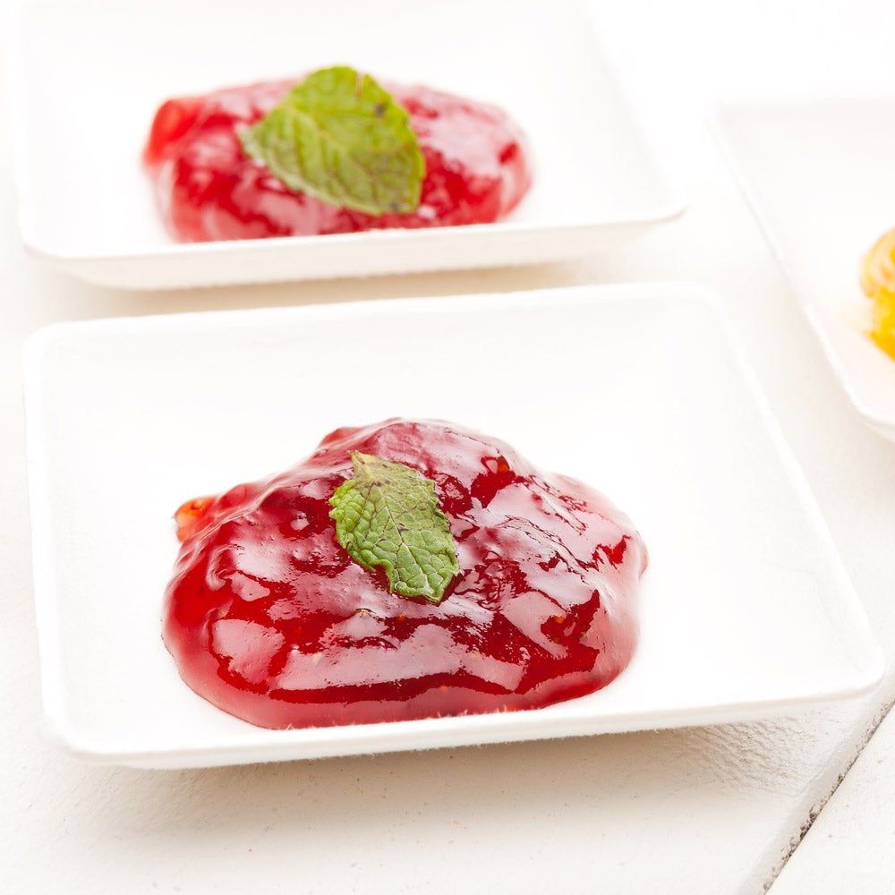 Plates, Tasting, Mini, Bagasse, White Modern Design, Square,1 - 100 COUNT