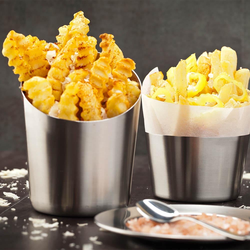 Cups, French Fry, Short Round, Satin-Finish Stainless Steel,1 - 1 EACH