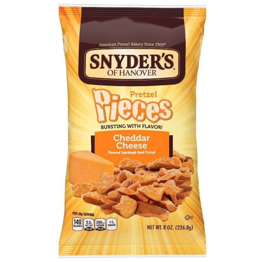 Pretzel, Cheddar Cheese, Pieces,6 - 8 OUNCE