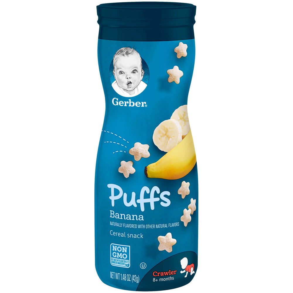 Cereal Snacks, Banana, Puffs, 1.5 Ounce,6 - 1 COUNT