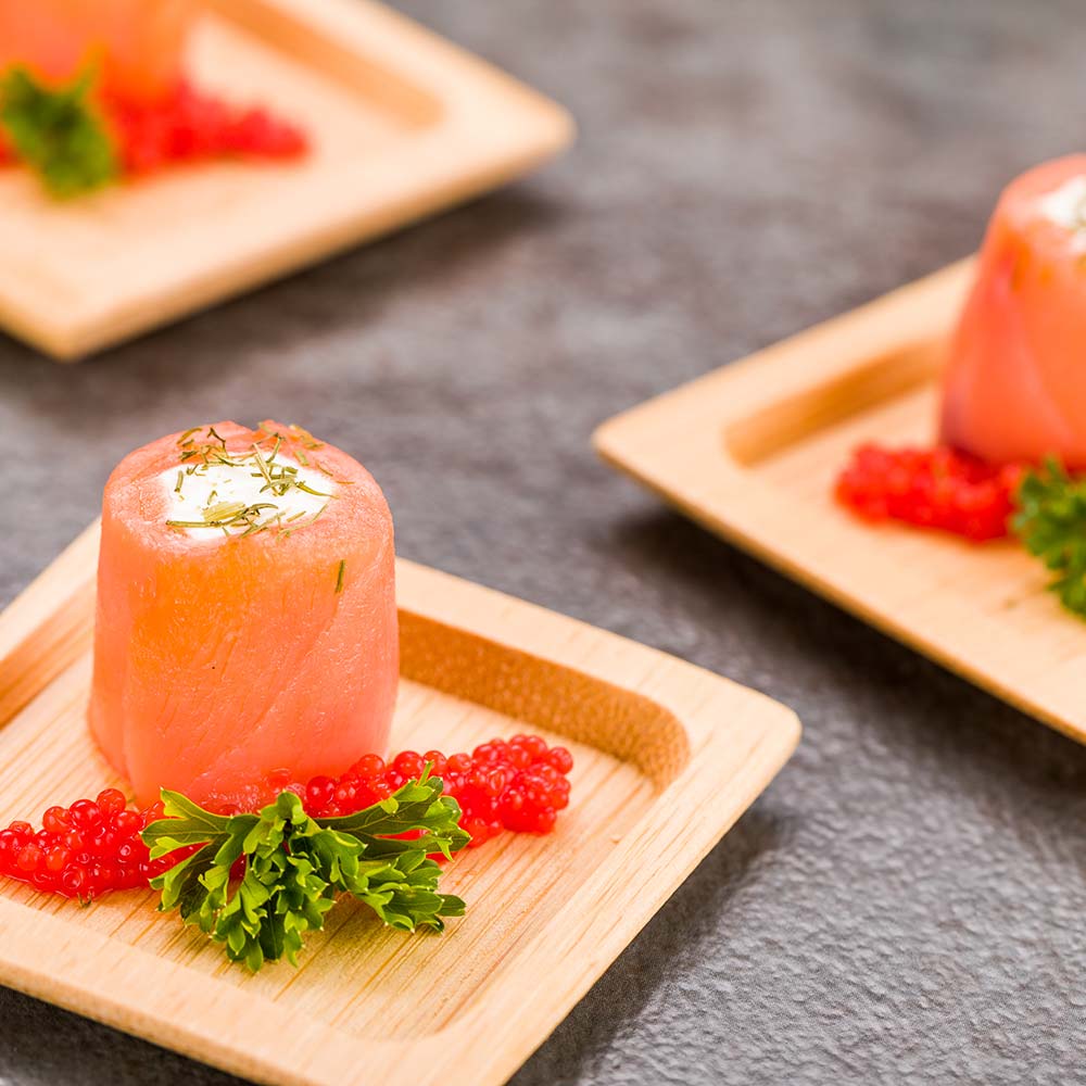 Plates, 2.5 Inch, Bamboo, Natural, Square, 2.5 Linear Inch,1 - 100 COUNT