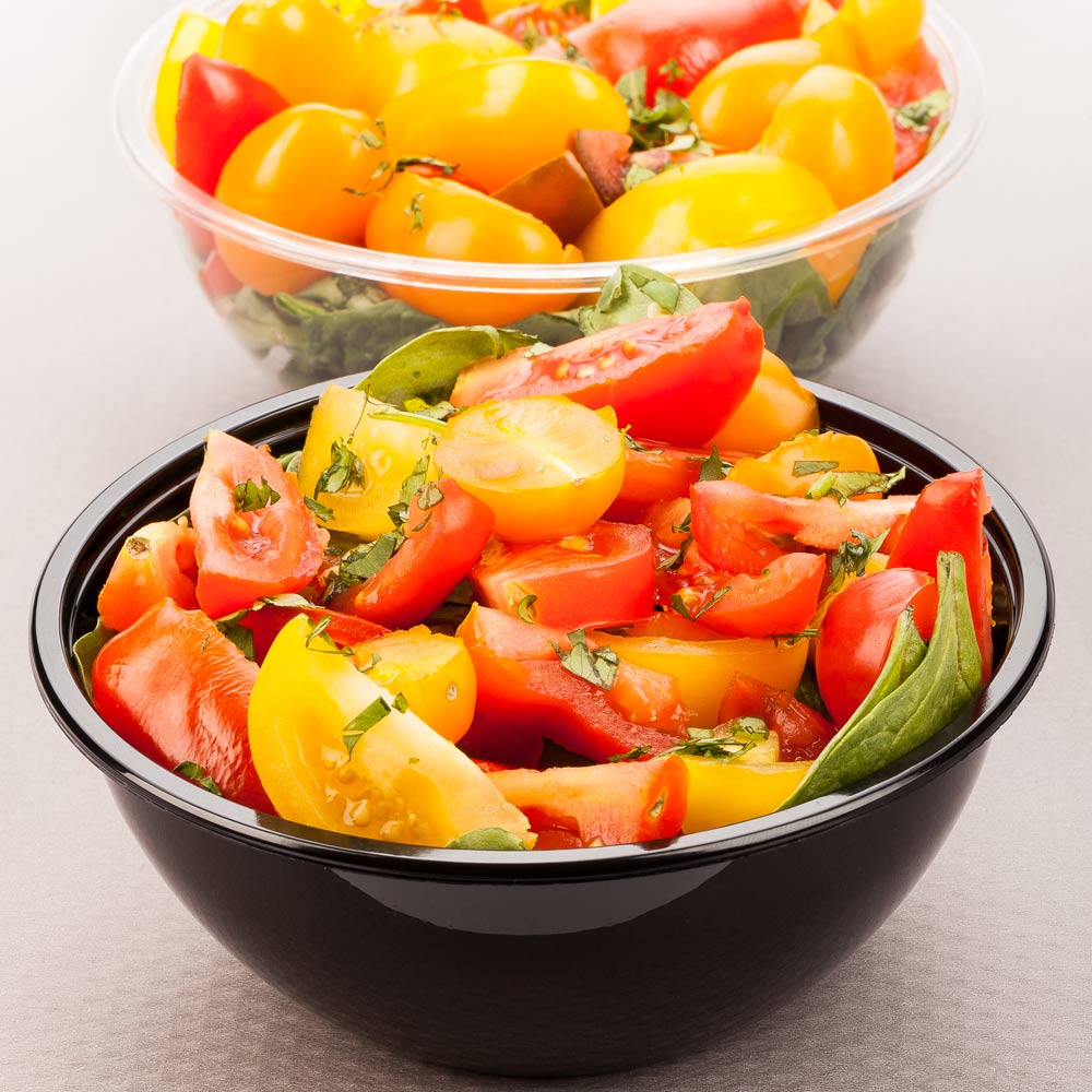 Bowls, Salad, 7.4 Ounce, Plastic, Black, Round, 7.4 Ounce,1 - 200 COUNT
