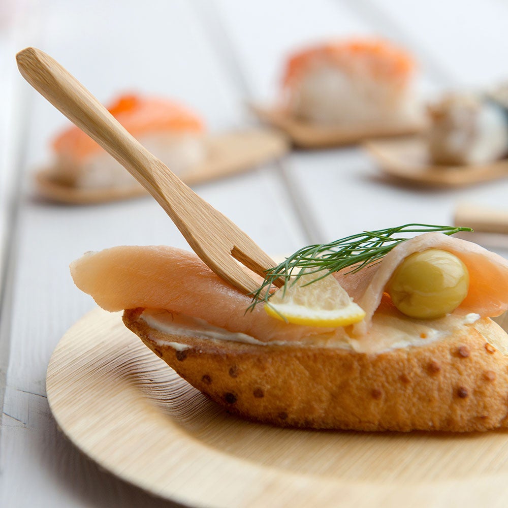 Forks, Mini 3.5 Inch, Bamboo, Natural, 3.5 Linear Inch,1 - 100 COUNT