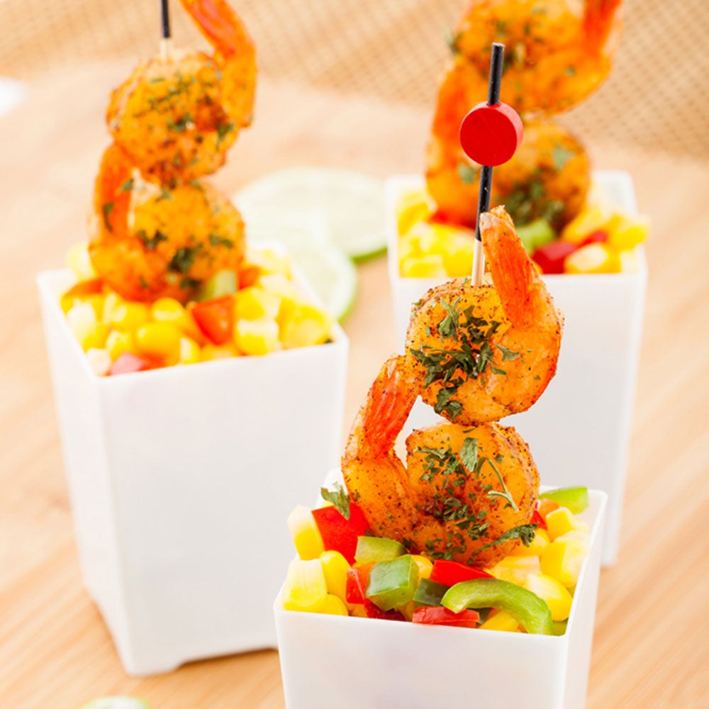 Plates, Dessert, 4 Ounce, Plastic, White Quadrato Design, Tall Square, Heavyweight, 4 Linear Inch,1 - 100 COUNT