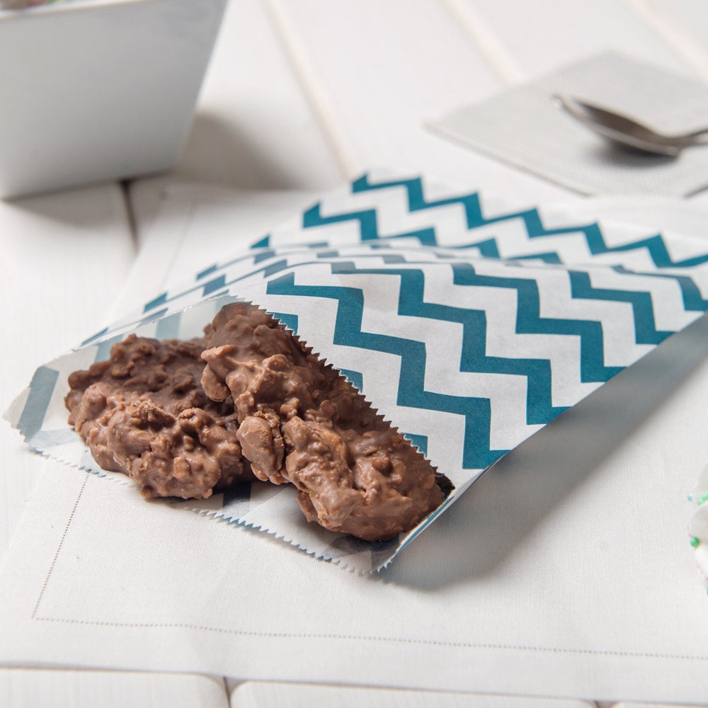 Bags, Food, Paper, Navy Blue Zig Zags,1 - 100 COUNT