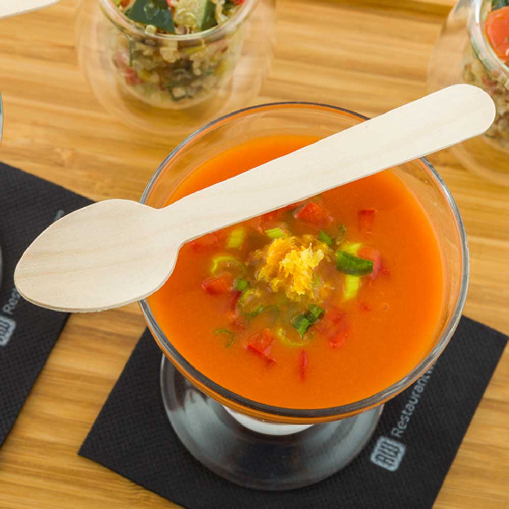 Spoons, 5.5 Inch, Birch Wood, Natural, 5.5 Linear Inch,1 - 500 COUNT