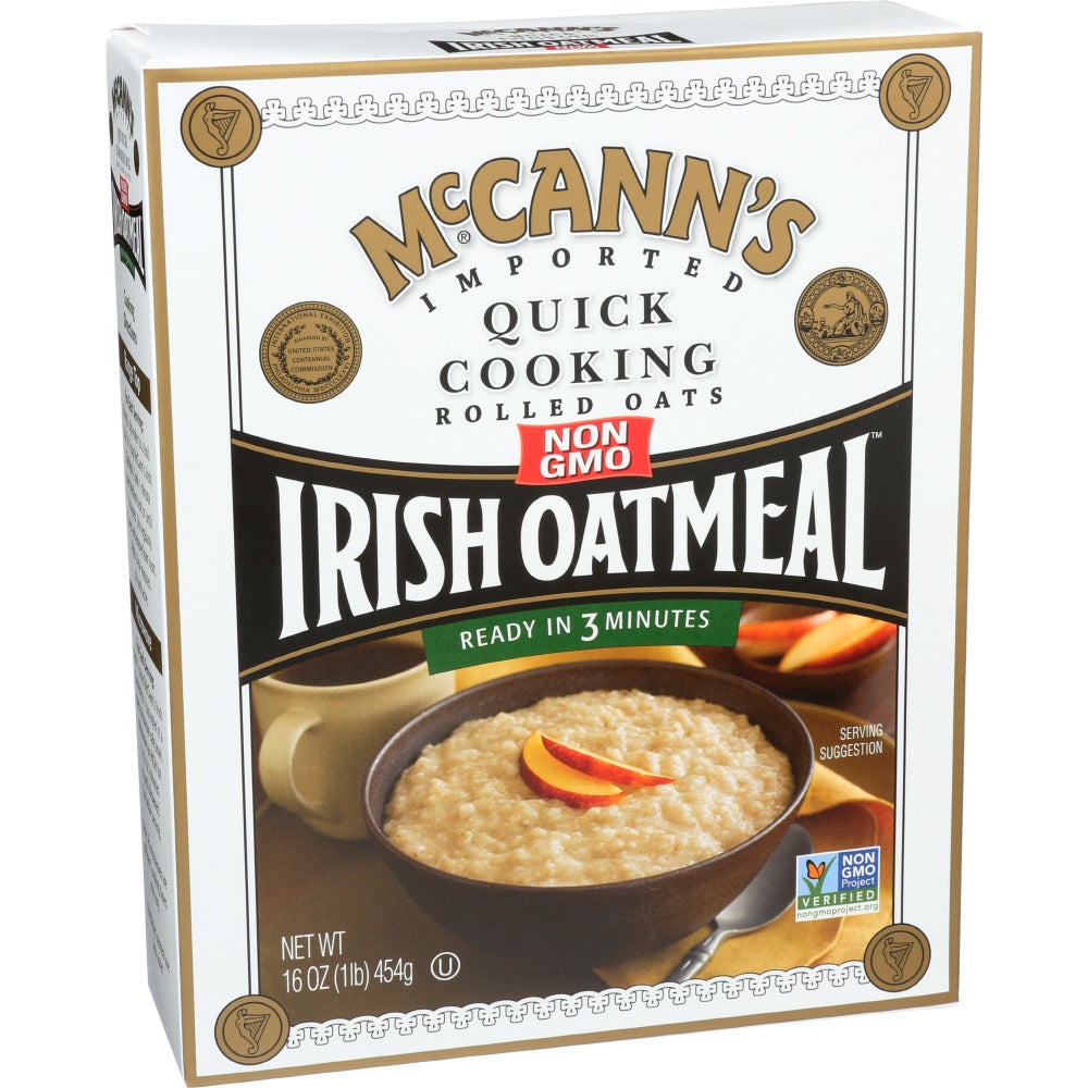 Oatmeal, Irish, Quick Cooking, with Rolled Oats,12 - 16 OUNCE